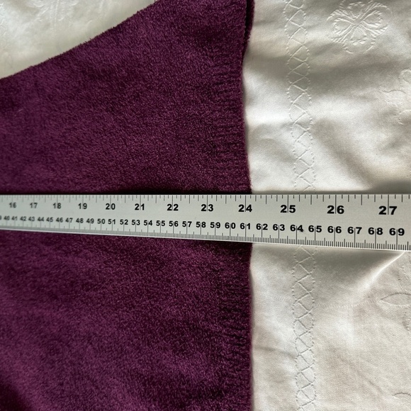 Paraphrase Women's Terrycloth V-Neck Long Sleeve Sweater Purplish-Wine Size XL - Picture 8 of 10